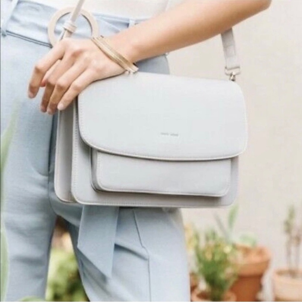 Elegant Soft Grey “Zoe” Crossbody Bag